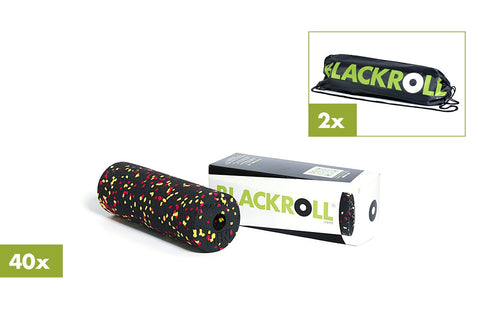 BLACKROLL® MINI FASZIENROLLE 40er SET Schwarz/ Rot / Gelb